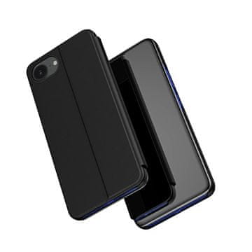 HURTEL Prozirna futrola za iPhone 16e s preklopnim poklopcem - crna