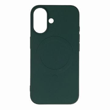 HURTEL Silikonska maskica MagSafe s tekućim efektom za Samsung Galaxy S25 Edge - zelena