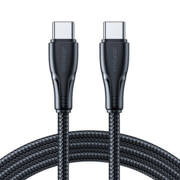 Joyroom USB-C 60W pleteni kabel 0,25 m - crni