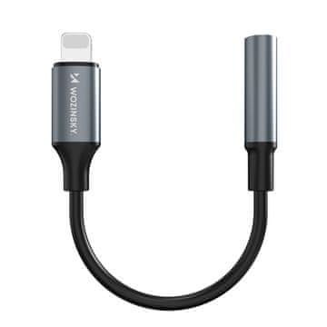WOZINSKY Adapter za iPhone s Lightning na 3,5 mm mini priključak - crni