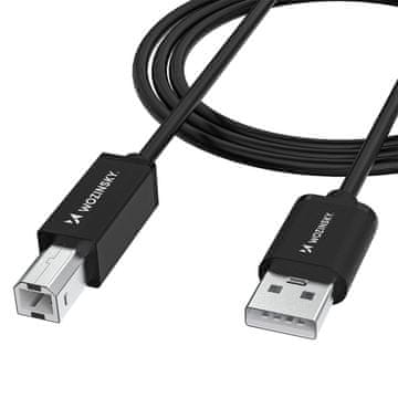WOZINSKY Kabel za pisač i skener USB-B - USB-A 480Mb/s 1m - crni