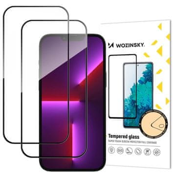 WOZINSKY Kaljeno staklo za iPhone 17 / 16 Pro - potpuno ljepljivo kaljeno staklo - 2 kom.
