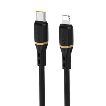 DUDAO USB-C - iPhone Lightning kabel sa silikonskim opletom 30W 1m - crni