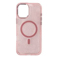 HURTEL Glitter maskica MagSafe za iPhone 16e - roza