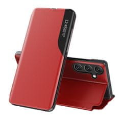 HURTEL Elegantna maskica s preklopom i postoljem za Samsung Galaxy A56 Eco Leather View Case - crvena