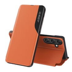 HURTEL Elegantna maskica s preklopom i postoljem za Samsung Galaxy A36 Eco Leather View Case - narančasta