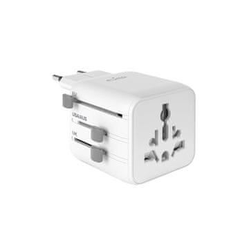 Puro Univerzalni putni adapter za električne utičnice EU, UK, SAD, AUS - bijeli