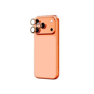 iPhone 17 Pro / Pro Max AR safirno staklo - narančasti okvir