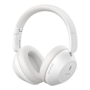 BASEUS Bass 30 Max Bluetooth 5.3 bežične slušalice na uho - bijele