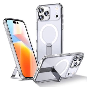 HURTEL Zaštitna futrola za Samsung Galaxy S25 FE s Hybrid Armor X MagSafe postoljem - prozirna