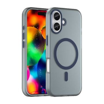 HURTEL Magnetska abrazivna MagSafe maskica za iPhone 17 - mat plava