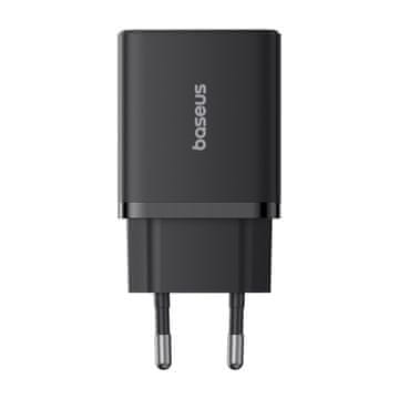 BASEUS Cube Pro 30W USB-C USB-A zidni punjač - crni