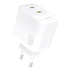 DUDAO 2xUSB-C GaN PD 45W zidni punjač - bijeli