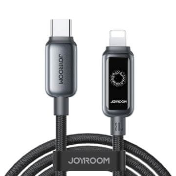 Joyroom Pleteni USB-C kabel - iPhone Lightning 30W 1,2 m - Crni
