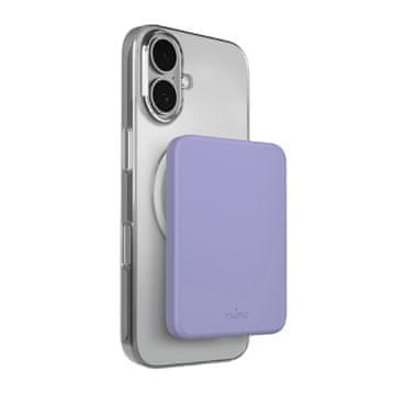 Puro Ultra tanka magnetska power banka od 4200 mAh USB-C MagSafe - ljubičasta