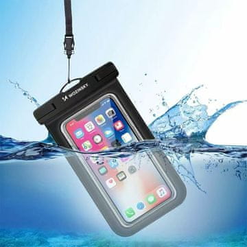 WOZINSKY Zaštitna vodootporna futrola za telefon 187x110 mm - crna