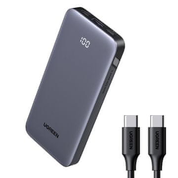 Ugreen Powerbank 10000mAh USB-A USB-C Nexode 30W - siva