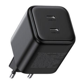 Ugreen USB-C GaN 45W zidni punjač - crni