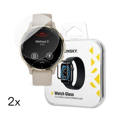 WOZINSKY Kaljeno staklo za Garmin Venu 3S 41mm Full Glue pametni sat - 2 kom.