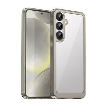 HURTEL Silikonska maskica s gel okvirom za Samsung Galaxy S25+ Outer Space Case - prozirno crna