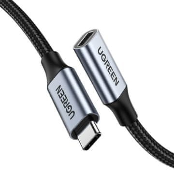 Ugreen USB-C PD QC produžni kabel 100W 5A 10Gbps 0,5m - sivi