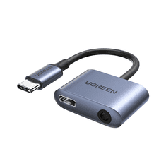 Ugreen USB-C audio adapter - USB-C + 3,5 mm mini priključak - sivi