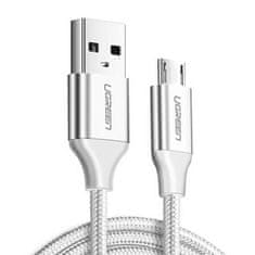 Ugreen Pleteni kabel USB-A - microUSB 2.4A 2m - bijeli