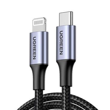 Ugreen Lightning kabel za iPhone - USB-C 2.0 MFi 1 m - sivi