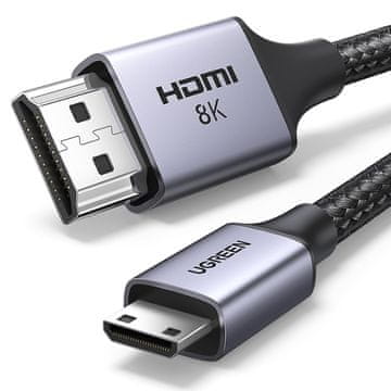 Ugreen Mini HDMI kabel - HDMI 2.1 8K 1m - sivi
