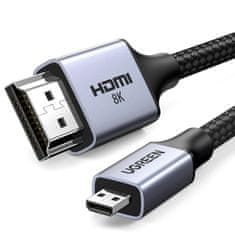 Ugreen Mikro HDMI kabel - HDMI 2.1 8K 1m - sivi