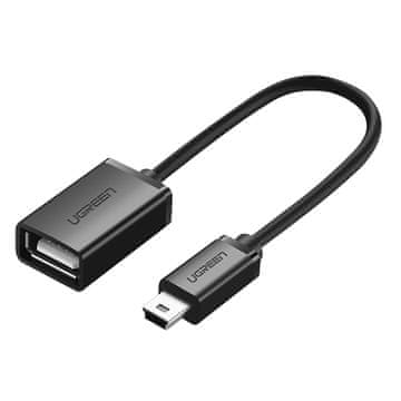 Ugreen Mini USB-B (muški) - USB-A (ženski) OTG adapter 10 cm - sivi