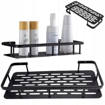 Verkgroup Aluminijska polica za tuš kabinu u kupaonici 40 cm crna