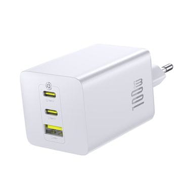 BASEUS EnerFill FE11 2x USB-C USB-A 100W zidni punjač - bijeli