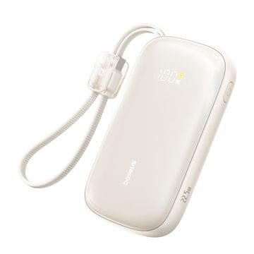 BASEUS Powerbank 20000mAh 22.5W s zaslonom i kabelom EnerFill FC21 Qpow 3 Ultra - bež