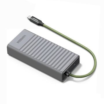 Ugreen 2-u-1 čitač memorijskih kartica s organizatorom za 10 kartica - sivi