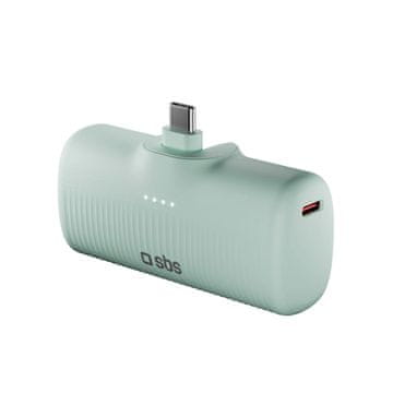 SBS EcoPower 5000 mAh 10W Powerbank s ugrađenim USB-C priključkom - zelena