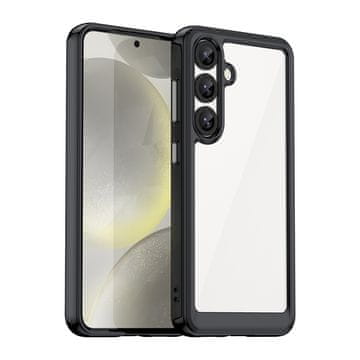 HURTEL Futrola Outer Space s fleksibilnim okvirom za Samsung Galaxy S25 Edge - crna