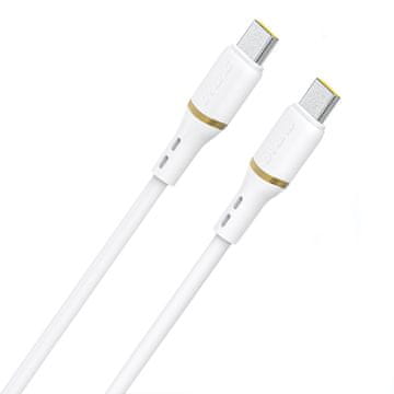 DUDAO USB-C 60W silikonski kabel 1m - bijeli