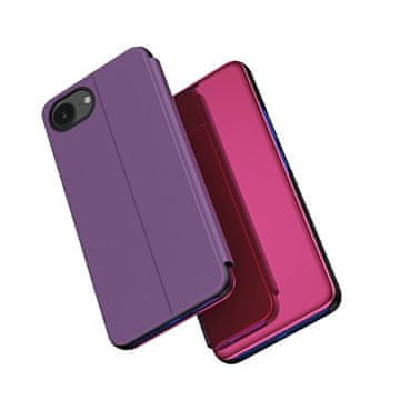HURTEL Prozirna futrola za iPhone 16e s preklopnim poklopcem - ružičasta