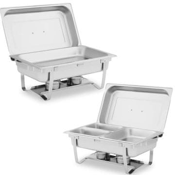 Bain-marie grijač za jela od tjestenine s GN posudama 2 x 8l - set od 2 komada.