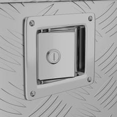 MSW Zaključavajuća aluminijska transportna kutija za alat 150 l 124 x 38,5 x 38,5 cm