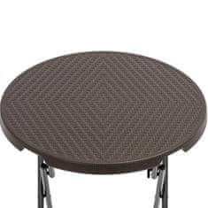 Uniprodo Sklopivi okrugli vrtni stol za catering 79 x 110 cm crne boje
