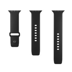 Puro Silikonski remen za Apple Watch 42 44 45 49 mm Icon crni - 2 kom.