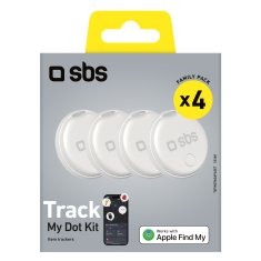 SBS Lokator ključeva za bicikl kompatibilan s Apple Find My Track My Circle bijeli - 4 kom.