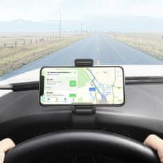 Ugreen Držač za telefon u automobilu, stezaljka za armaturnu ploču, crna