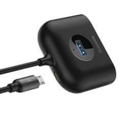 BASEUS HUB 4u1 USB adapter USB3.0 na USB3.0*1+USB2.0*3 1m crni