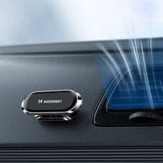 WOZINSKY Samoljepljivi magnetski nosač za automobilsku nadzornu ploču, srebrni, s rotirajućim efektom od 360 stupnjeva
