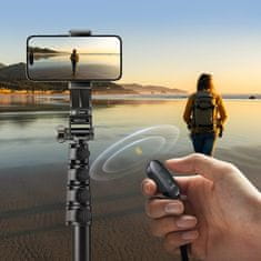 Ugreen Selfie štap sa stalkom i Bluetooth daljinskim upravljačem dugi selfie štap 1,8 m crni