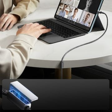 Joyroom USB-A - iPhone Lightning kabel s magnetskim držačem-organizatorom 1,2 m - sivi
