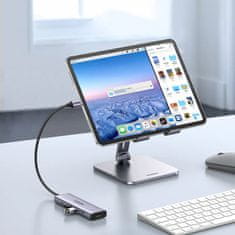 Ugreen 5u1 HUB adapter USB-C - USB-C PD / HDMI / 3x USB-A 3.0 - sivi
